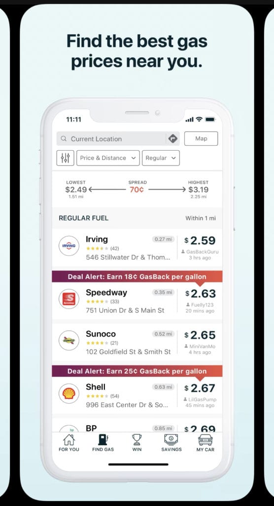 Gas buddy - Saving Money on USA Roadtrip