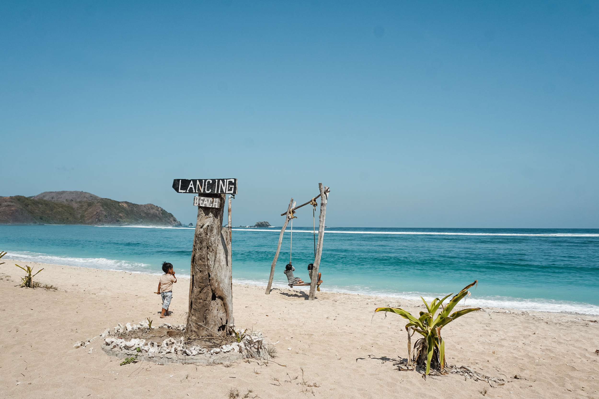 Kuta Lombok Indonesia Pantai Lancing