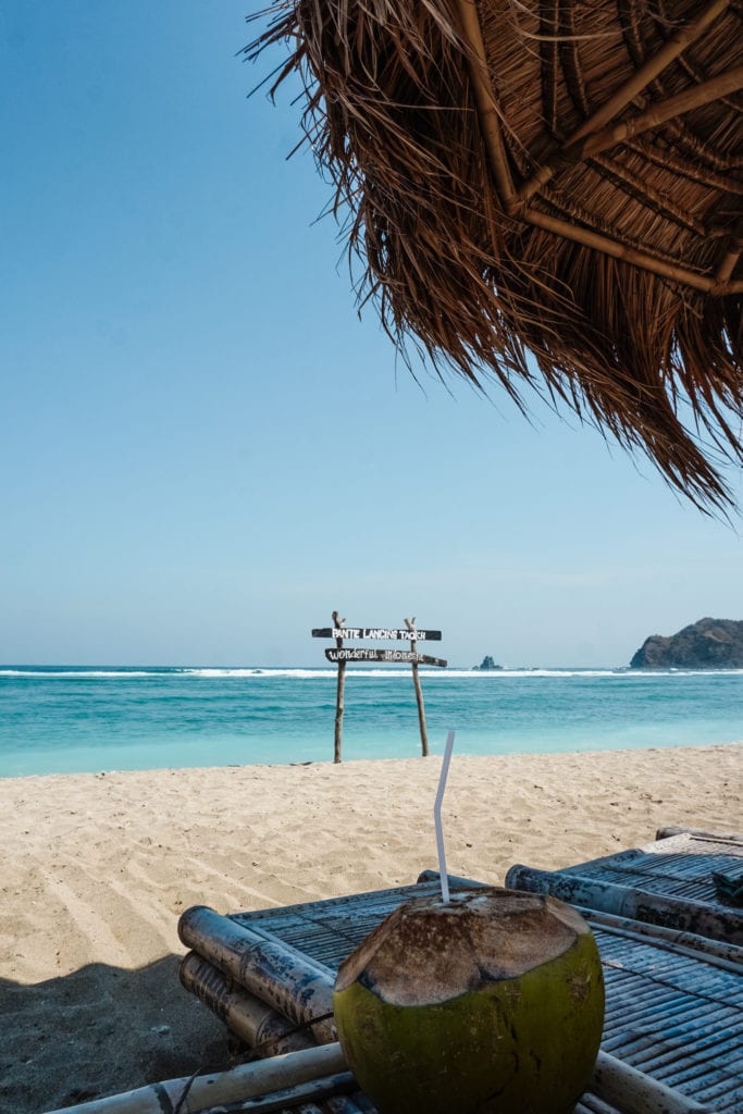 Kuta Lombok Indonesia Pantai Lancing