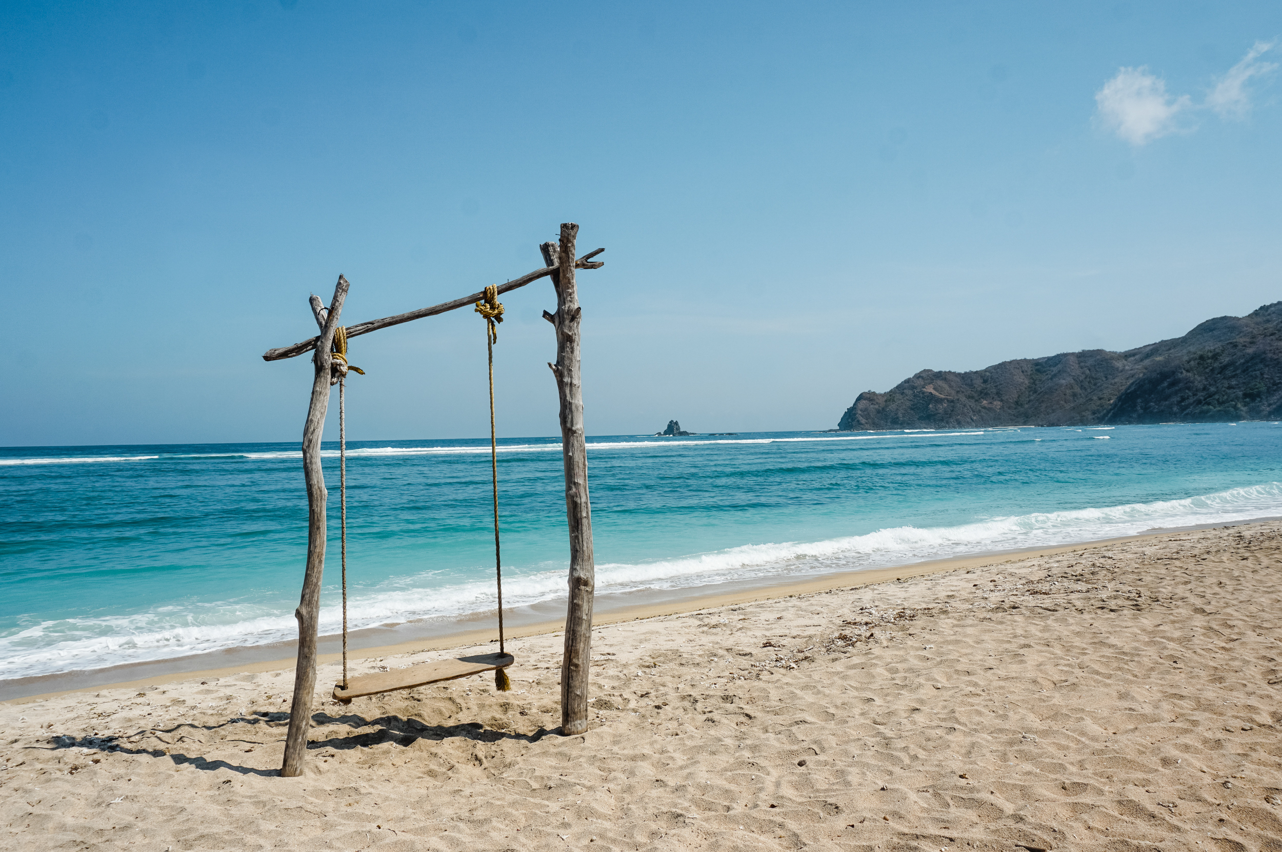 Kuta Lombok Indonesia Pantai Lancing