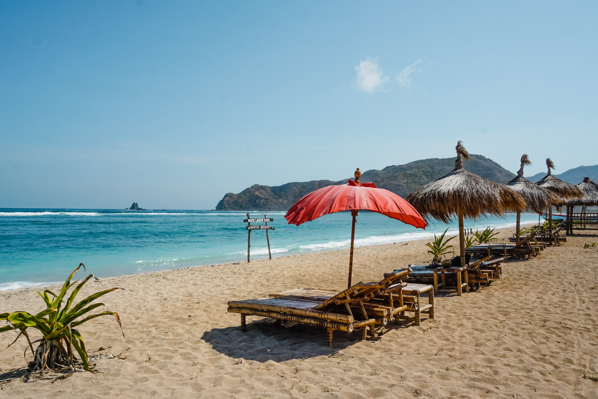 Kuta Lombok Indonesia Pantai Lancing