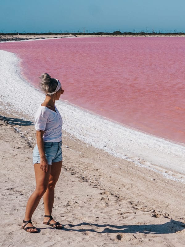 Las Coloradas Pink Lake in Mexico