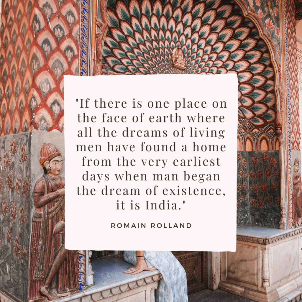 India Travel Quote about dreams by Romain Rolland