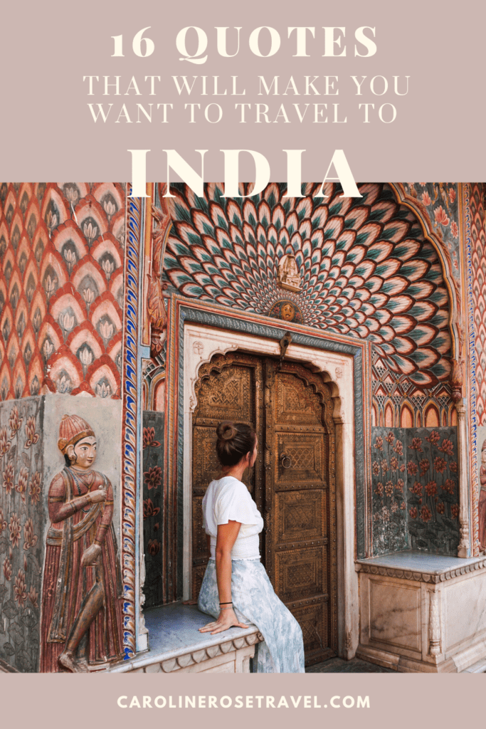 India Travel Quotes Pinterest Pin