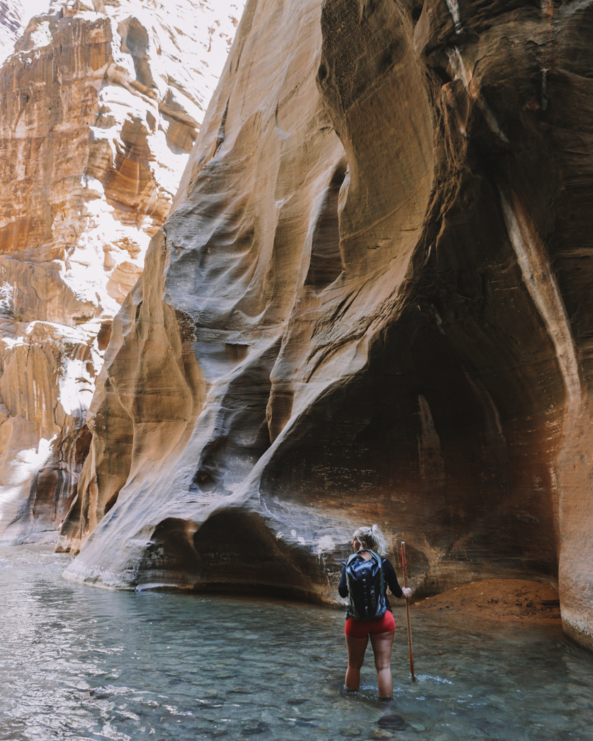 Hiking the Narrow at Zion National Park