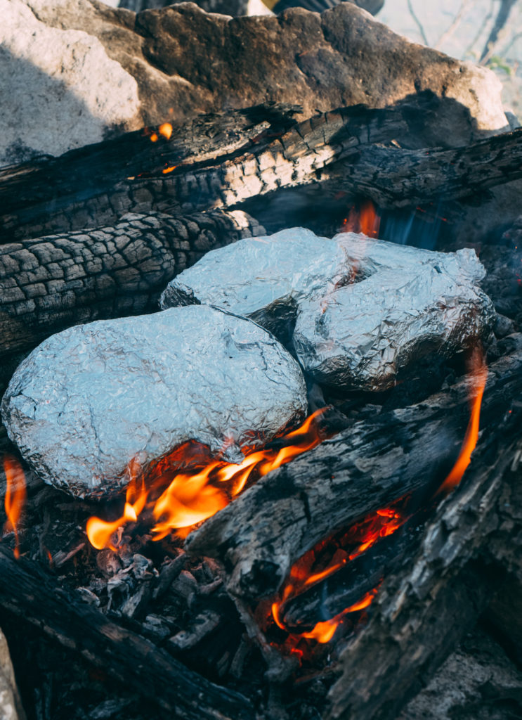 Foil dinners while backpacking
