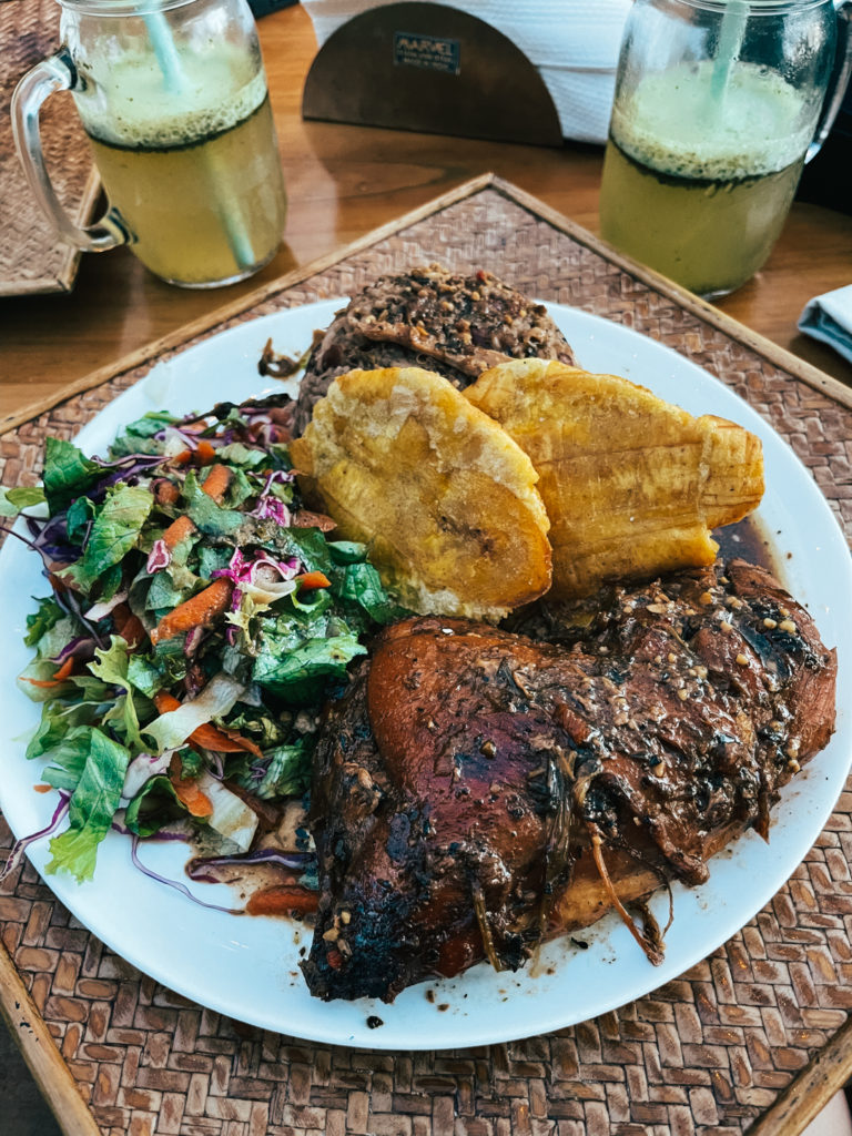 Costa Rican food from spicy coconut