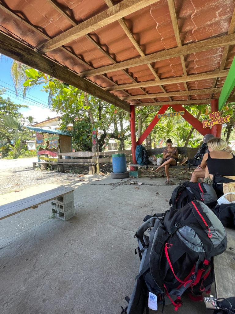 Puerto Viejo Costa Rica bus stop