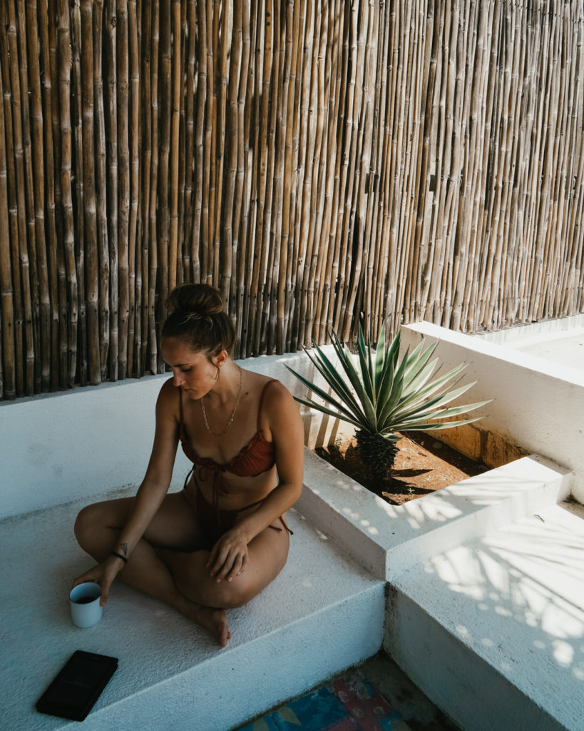 Coffee at boho hotel