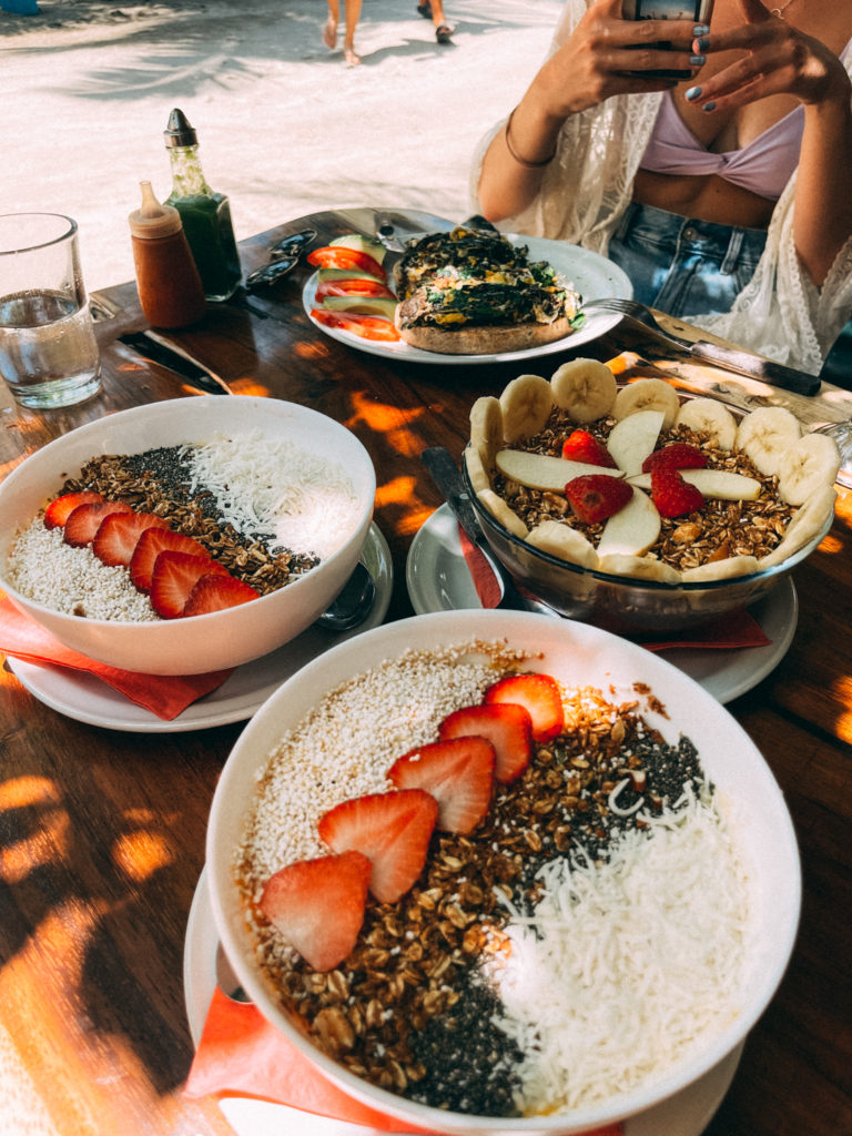 Acai bowl and breakfast in Puerto Escondido Mexico