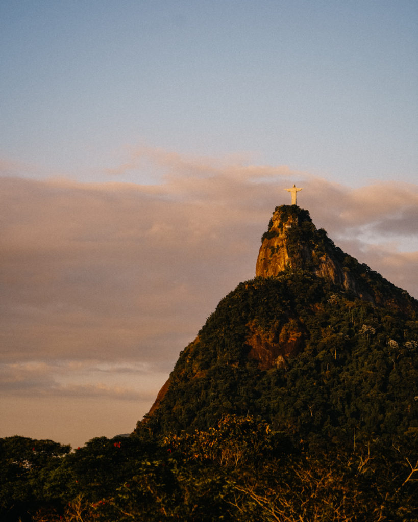 Christ the Redeemer sunrise in Rio de Janeiro
