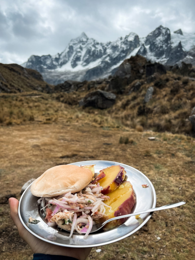 Ceviche lunch during Santa Cruz trek in Huaraz Peru