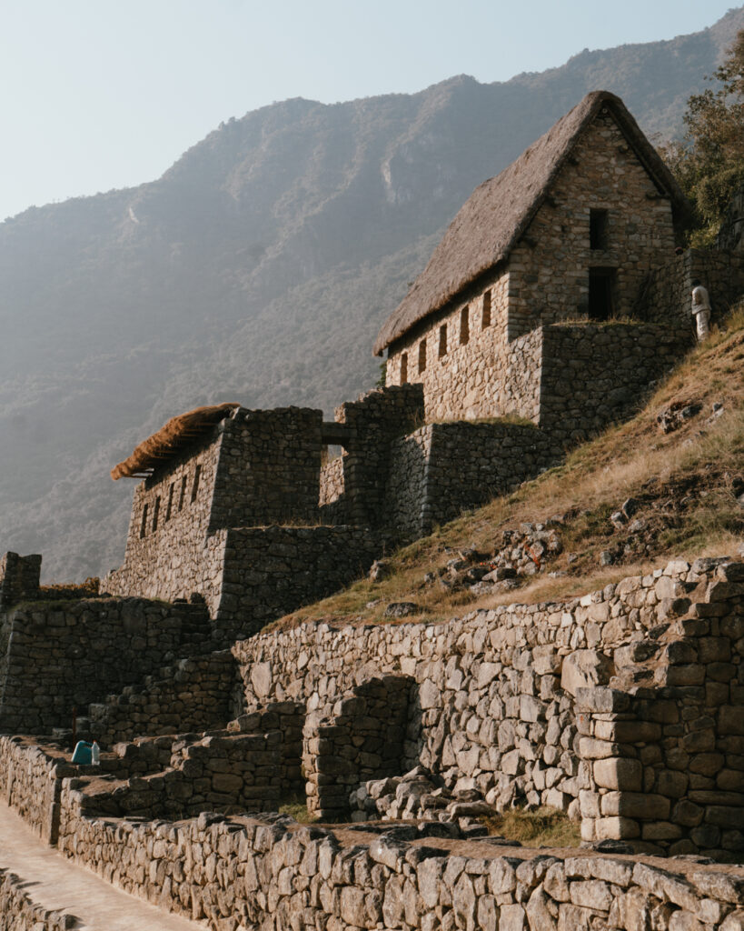 Incan architecture of Machu Picchu in Peru