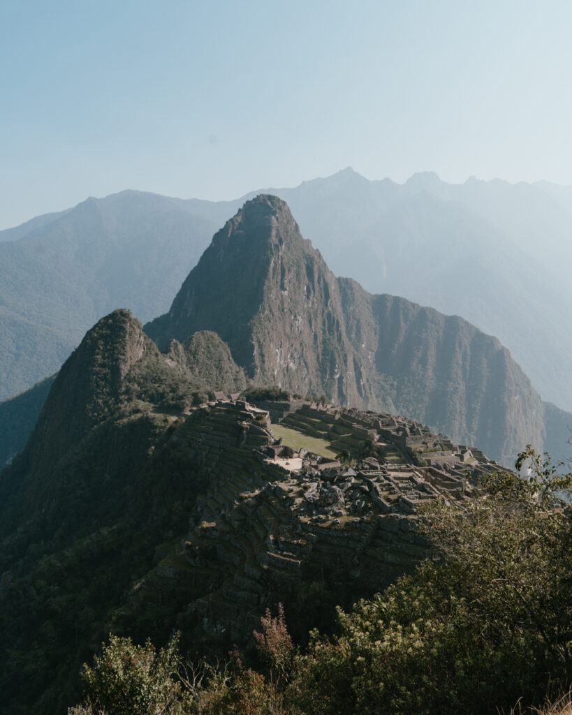 Views from Machu Picchu from upper terrace of circuit 1 and 2