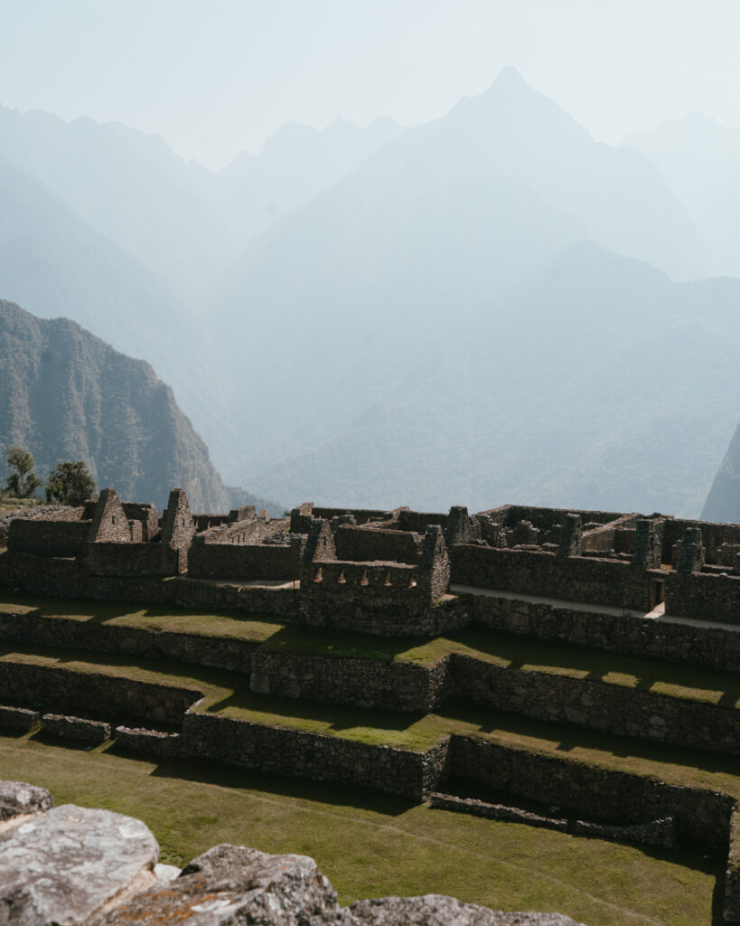 Incan architecture of Machu Picchu in Peru