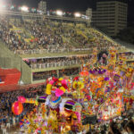Sambadrome float during the Carnival parade in Rio