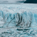 a blue ice wall of Perito Moreno glacier in Argentina, southern Patagonia