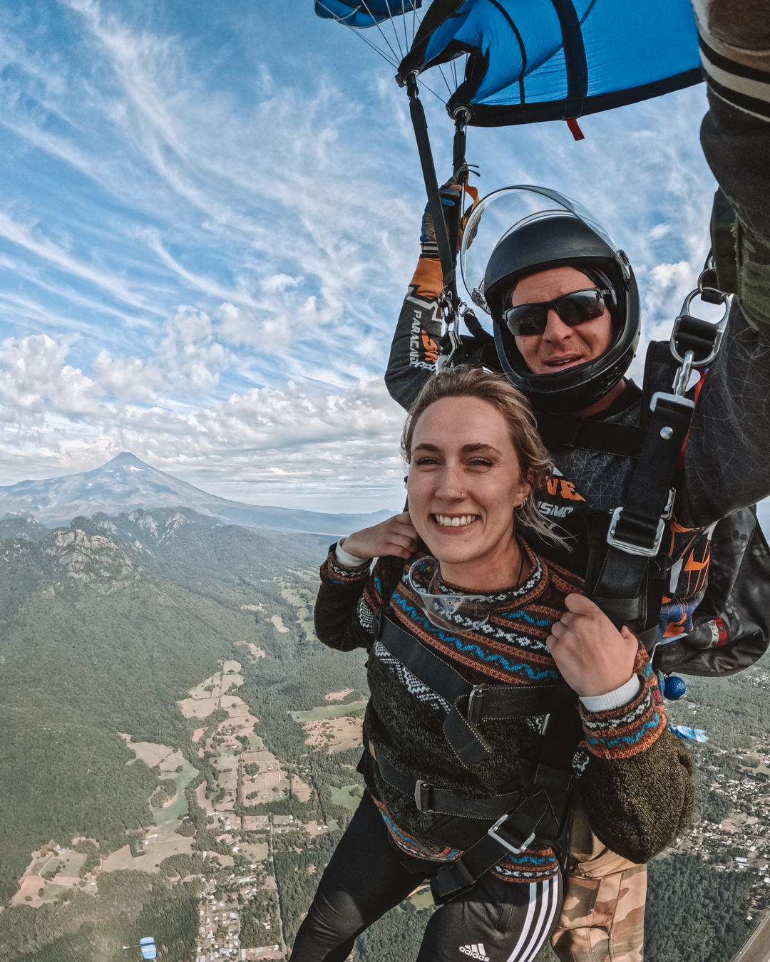 Skydiving in Pucon Chile